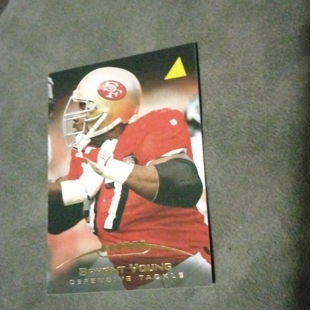 Bryant Young 1995 pinnacle rookie football card NFL San Francisco 49ers